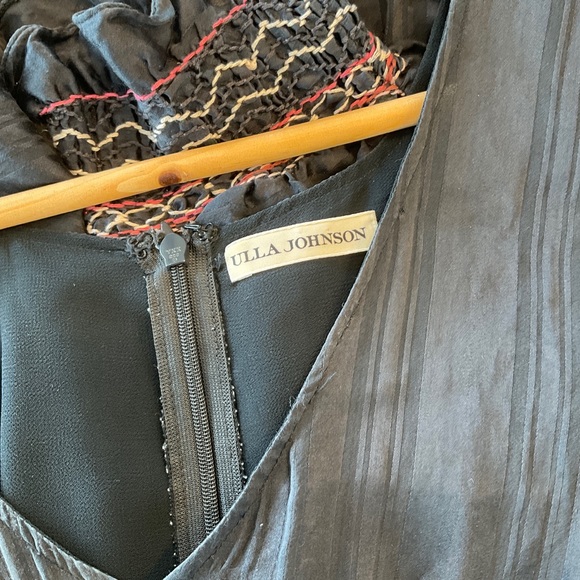 Ulla Johnson Odette Smocked Silk Midnight Mini Dress - Picture 12 of 12